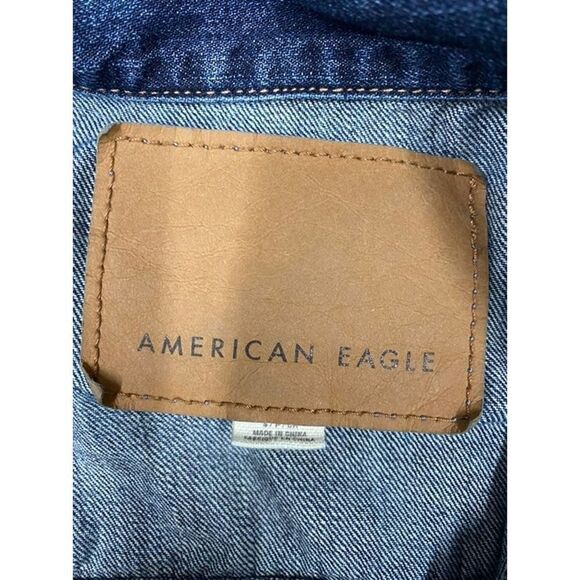 American Eagle Blue Denim Jacket Size Small - Picture 6 of 10